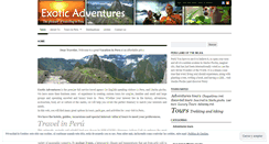 Desktop Screenshot of exoticadventuresperu.wordpress.com
