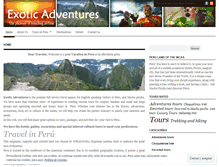 Tablet Screenshot of exoticadventuresperu.wordpress.com