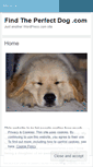 Mobile Screenshot of findtheperfectdog.wordpress.com
