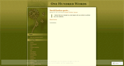 Desktop Screenshot of onehundredorless.wordpress.com