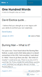 Mobile Screenshot of onehundredorless.wordpress.com