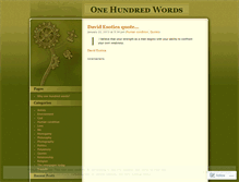 Tablet Screenshot of onehundredorless.wordpress.com