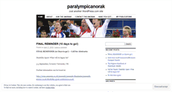 Desktop Screenshot of paralympicanorak.wordpress.com