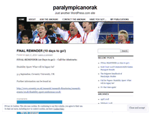 Tablet Screenshot of paralympicanorak.wordpress.com