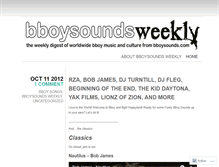 Tablet Screenshot of bboysounds.wordpress.com