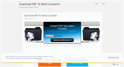 Desktop Screenshot of downloadpdftowordconverter.wordpress.com