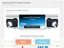 Tablet Screenshot of downloadpdftowordconverter.wordpress.com