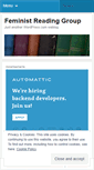 Mobile Screenshot of feminsttheoryreadinggroup.wordpress.com