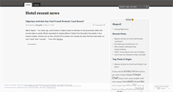 Desktop Screenshot of hotelrecentnews.wordpress.com