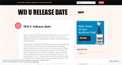 Desktop Screenshot of nintendowiiureleasedate.wordpress.com