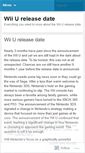 Mobile Screenshot of nintendowiiureleasedate.wordpress.com