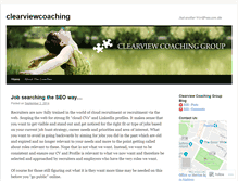 Tablet Screenshot of clearviewcoaching.wordpress.com