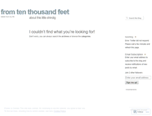 Tablet Screenshot of fromtenthousandfeet.wordpress.com