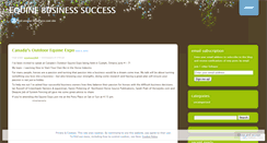 Desktop Screenshot of equinebusinesssuccess.wordpress.com