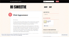 Desktop Screenshot of hisweetiebaby.wordpress.com