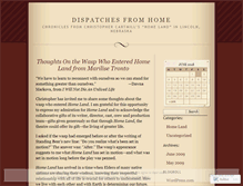 Tablet Screenshot of dispatchesfromhome.wordpress.com