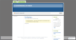 Desktop Screenshot of egovernanceindia.wordpress.com
