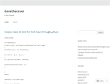 Tablet Screenshot of davethecaver.wordpress.com