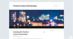 Desktop Screenshot of criminaljusticescholarships.wordpress.com