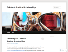 Tablet Screenshot of criminaljusticescholarships.wordpress.com