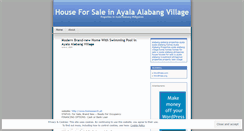 Desktop Screenshot of houseforsaleayalaalabang.wordpress.com