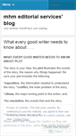Mobile Screenshot of mhmeditorial.wordpress.com
