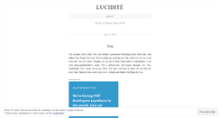 Desktop Screenshot of luciditewriting.wordpress.com