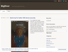 Tablet Screenshot of bigdiver.wordpress.com