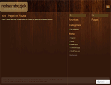 Tablet Screenshot of notsambezjak.wordpress.com
