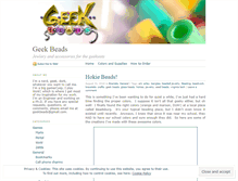 Tablet Screenshot of geekbeads.wordpress.com