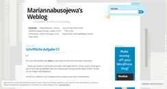 Desktop Screenshot of mariannabusojewa.wordpress.com