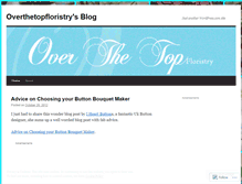 Tablet Screenshot of overthetopfloristry.wordpress.com
