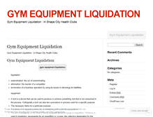 Tablet Screenshot of gymequipmentliquidationdgfi.wordpress.com