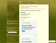 Tablet Screenshot of aparnasblog.wordpress.com