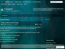 Tablet Screenshot of ileaped.wordpress.com