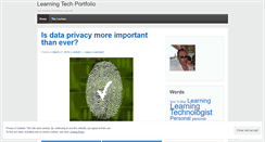 Desktop Screenshot of learningtechportfolio.wordpress.com