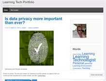 Tablet Screenshot of learningtechportfolio.wordpress.com