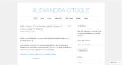Desktop Screenshot of alexandraotoole.wordpress.com
