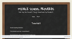 Desktop Screenshot of middleschoolproverbs.wordpress.com