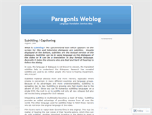 Tablet Screenshot of paragonls.wordpress.com