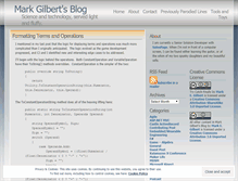 Tablet Screenshot of markegilbert.wordpress.com
