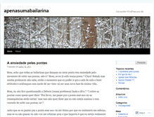 Tablet Screenshot of apenasumabailarina.wordpress.com