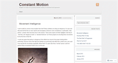 Desktop Screenshot of constantmotionblog.wordpress.com