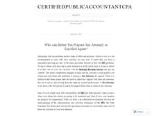 Tablet Screenshot of certifiedpublicaccountantcpa.wordpress.com