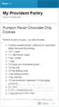 Mobile Screenshot of myprovidentpantry.wordpress.com