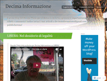Tablet Screenshot of decimainformazione.wordpress.com