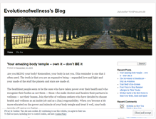 Tablet Screenshot of evolutionofwellness.wordpress.com