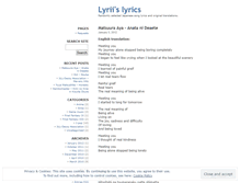 Tablet Screenshot of lyriics.wordpress.com