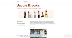 Desktop Screenshot of jacqiebrooks.wordpress.com