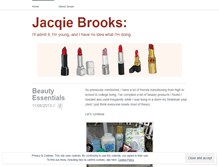 Tablet Screenshot of jacqiebrooks.wordpress.com